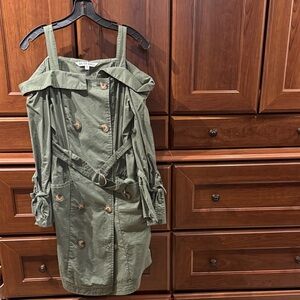 Walter Baker Olive Green Off-Shoulder Dress